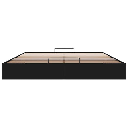 vidaXL Ottoman Bed Frame Black King Size Faux Leather
