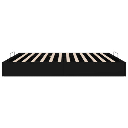 vidaXL Ottoman Bed Frame Black King Size Faux Leather