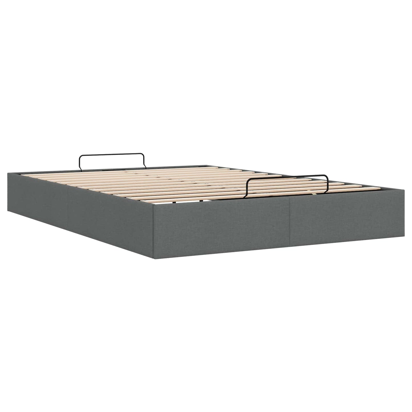 vidaXL Ottoman Bed Frame Dark Grey Queen Size Fabric