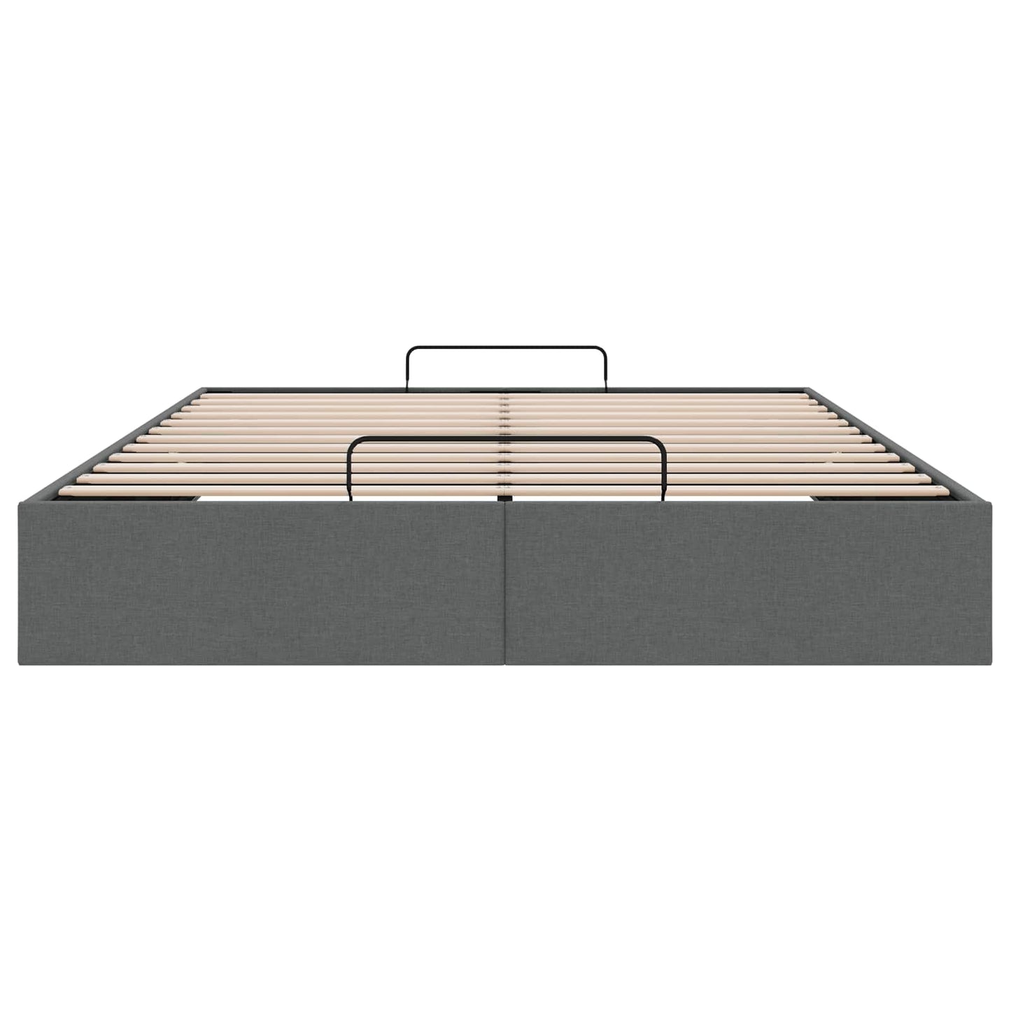 vidaXL Ottoman Bed Frame Dark Grey Queen Size Fabric