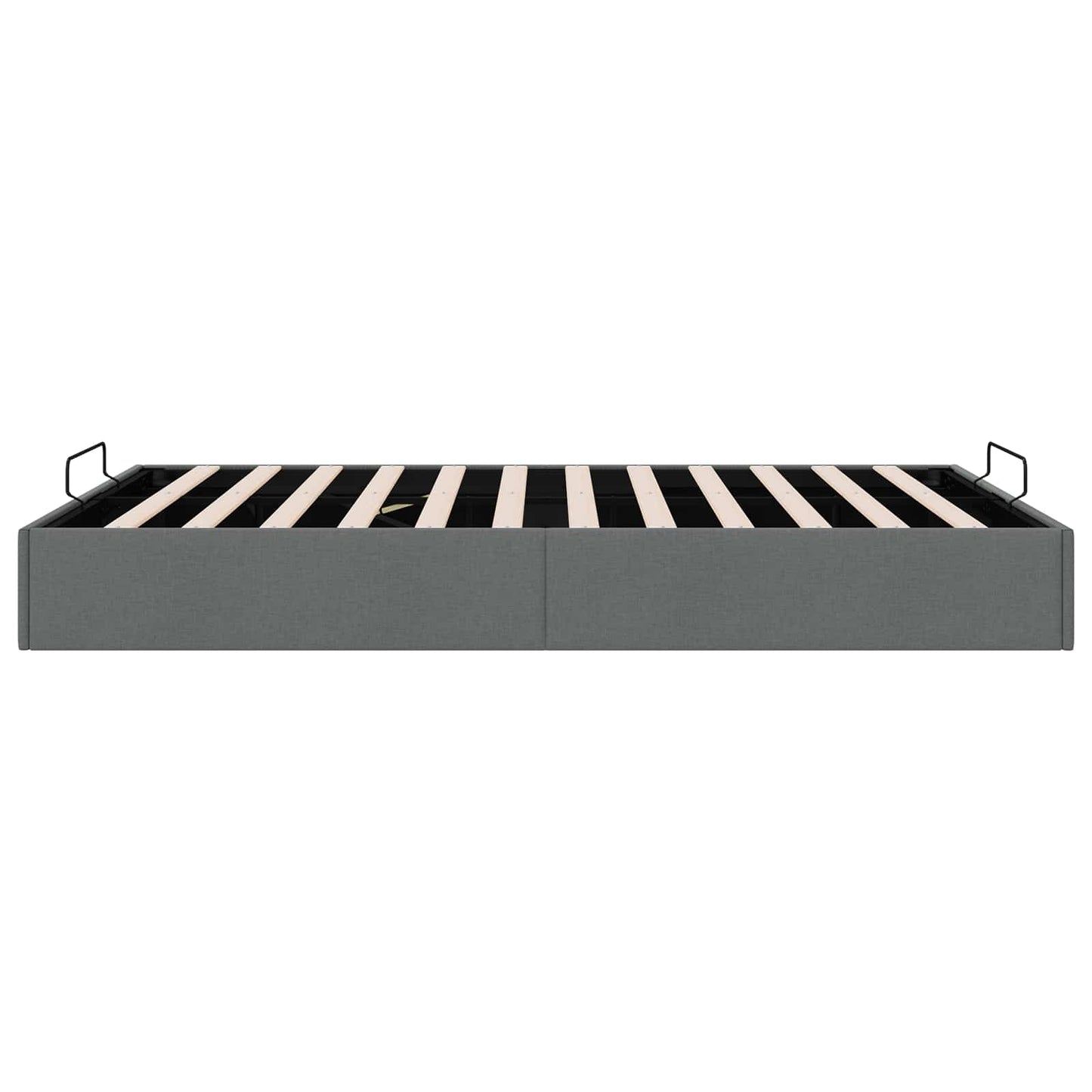 vidaXL Ottoman Bed Frame Dark Grey Queen Size Fabric