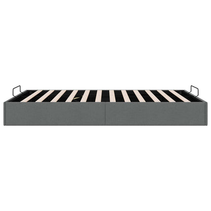 vidaXL Ottoman Bed Frame Dark Grey Queen Size Fabric