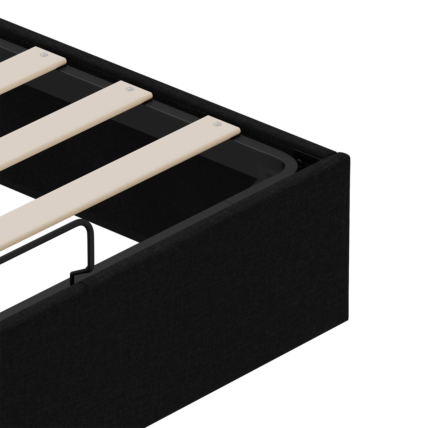 vidaXL Ottoman Bed Frame Black Queen Size Fabric