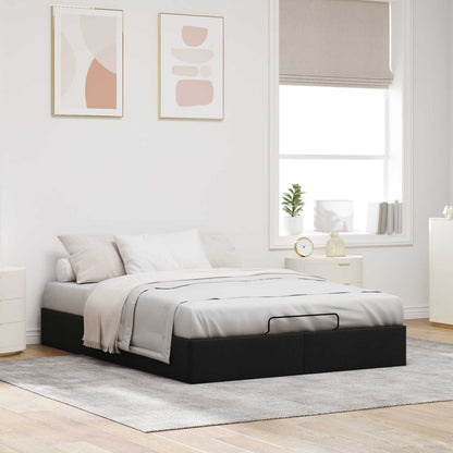 vidaXL Ottoman Bed Frame Black Queen Size Fabric