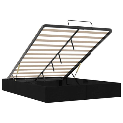 vidaXL Ottoman Bed Frame Black Queen Size Fabric