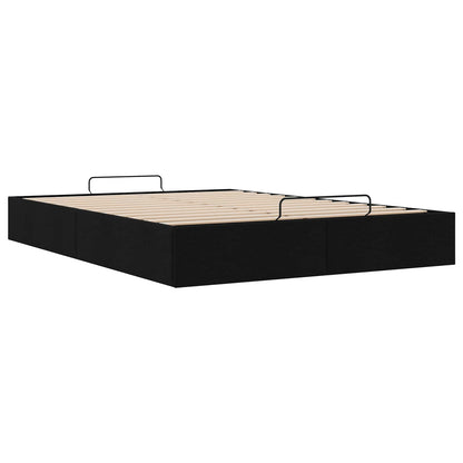 vidaXL Ottoman Bed Frame Black Queen Size Fabric