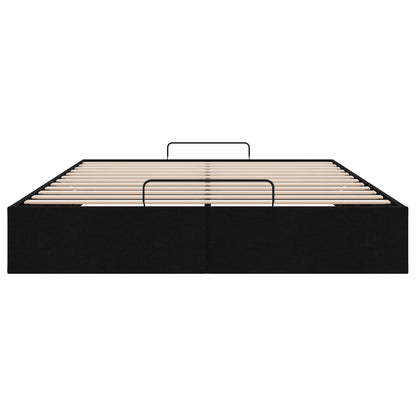 vidaXL Ottoman Bed Frame Black Queen Size Fabric