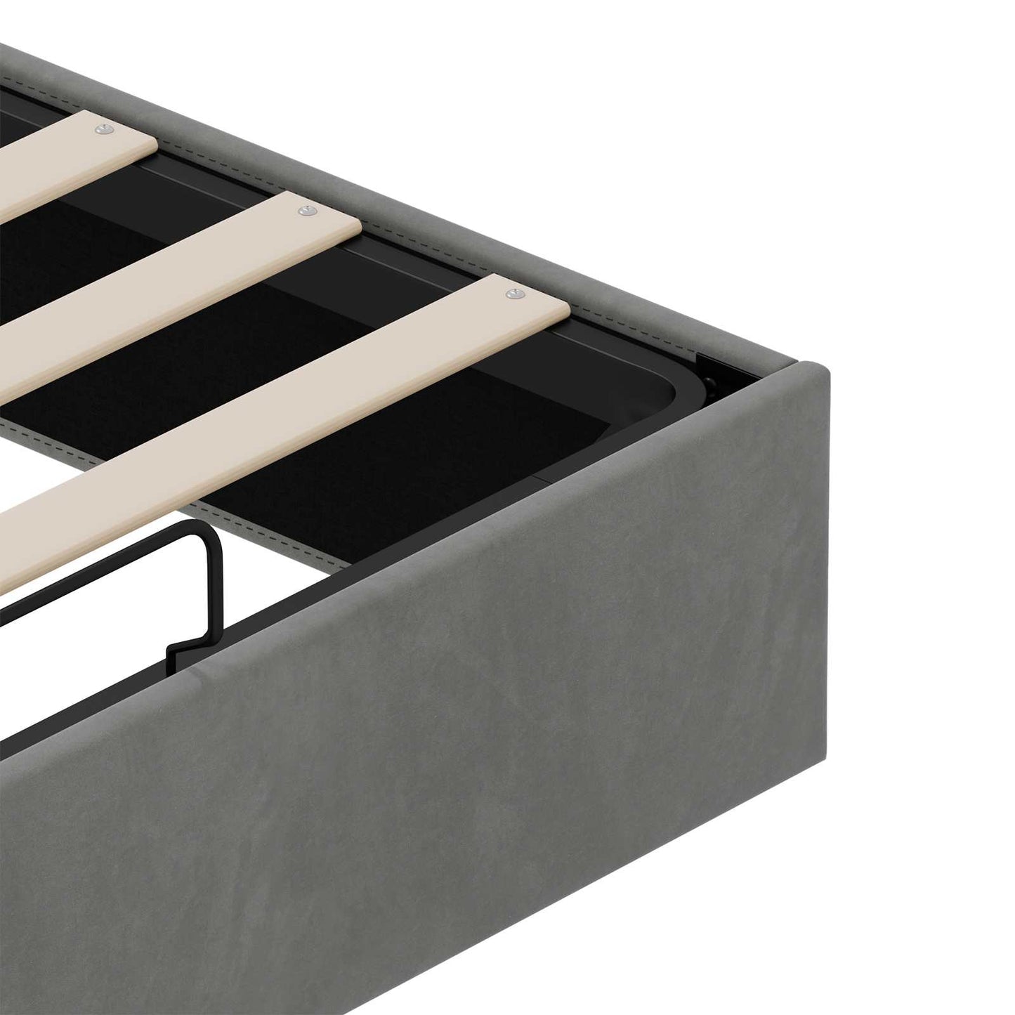 vidaXL Ottoman Bed Frame Dark Grey Full Size Velvet