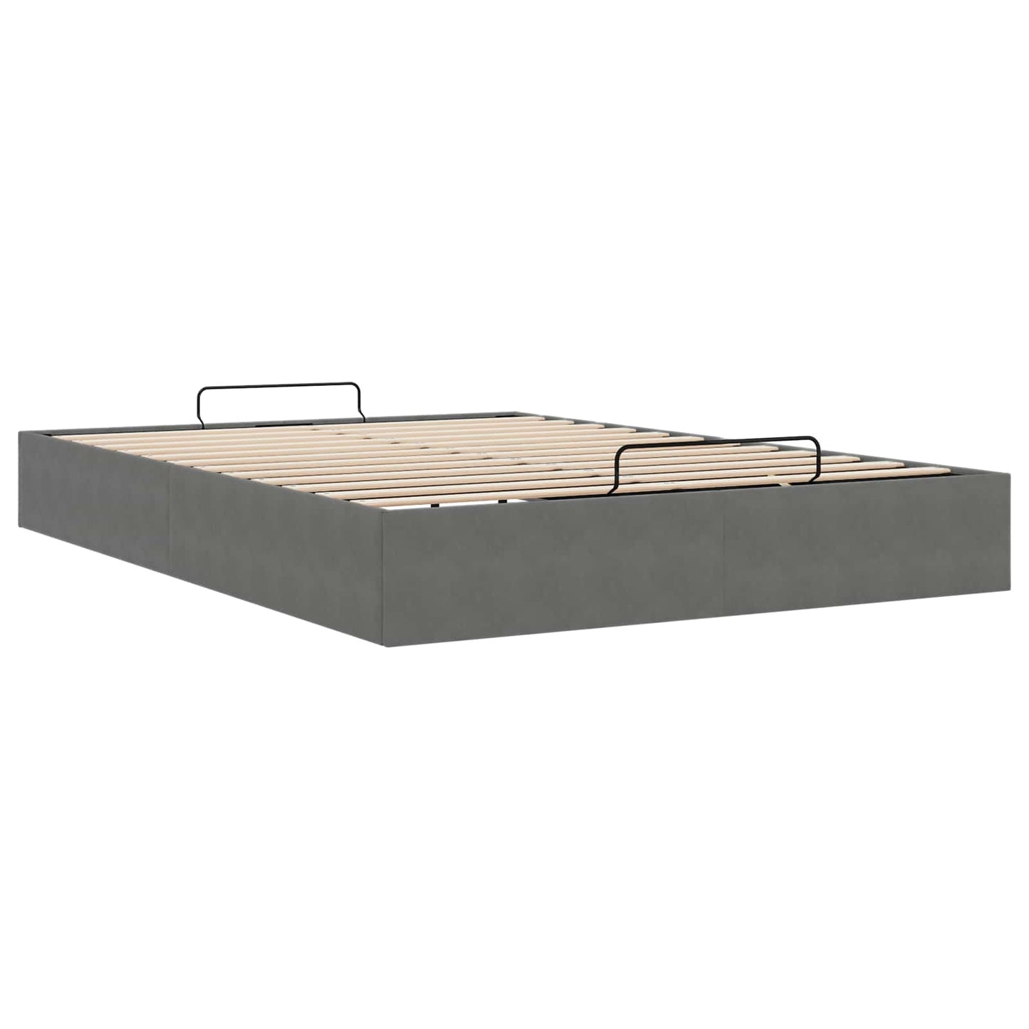 vidaXL Ottoman Bed Frame Dark Grey Queen Size Velvet