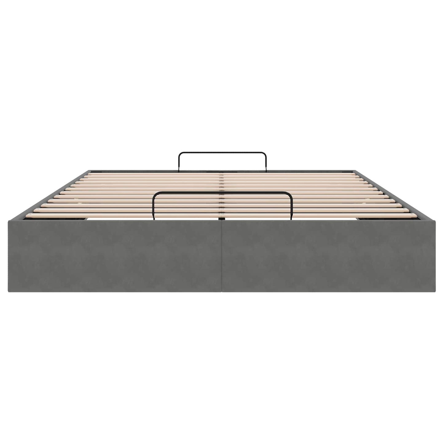 vidaXL Ottoman Bed Frame Dark Grey Queen Size Velvet