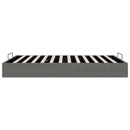 vidaXL Ottoman Bed Frame Dark Grey Queen Size Velvet