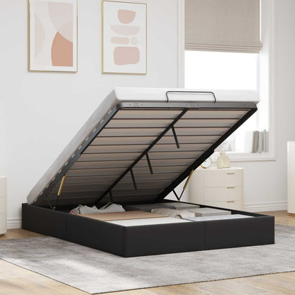 vidaXL Ottoman Bed Frame Black Queen Size Velvet
