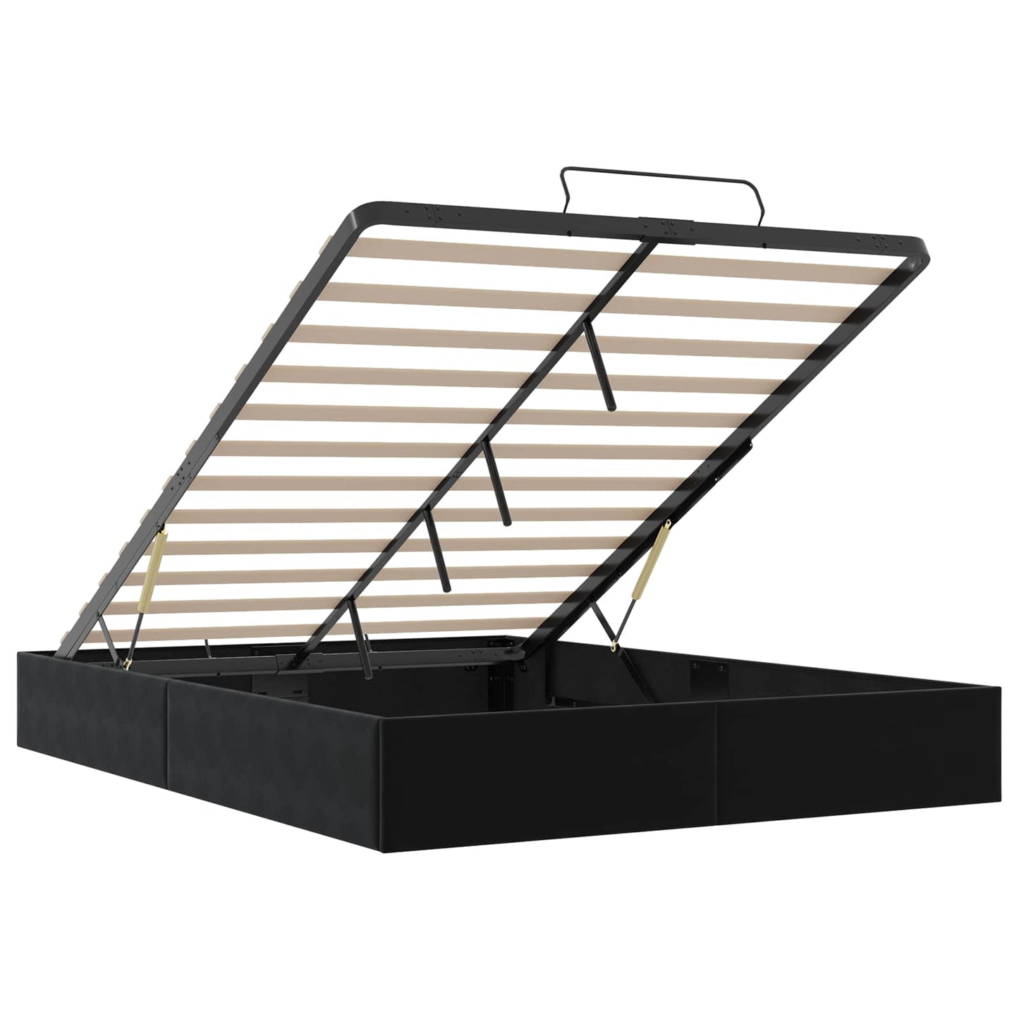 vidaXL Ottoman Bed Frame Black Queen Size Velvet