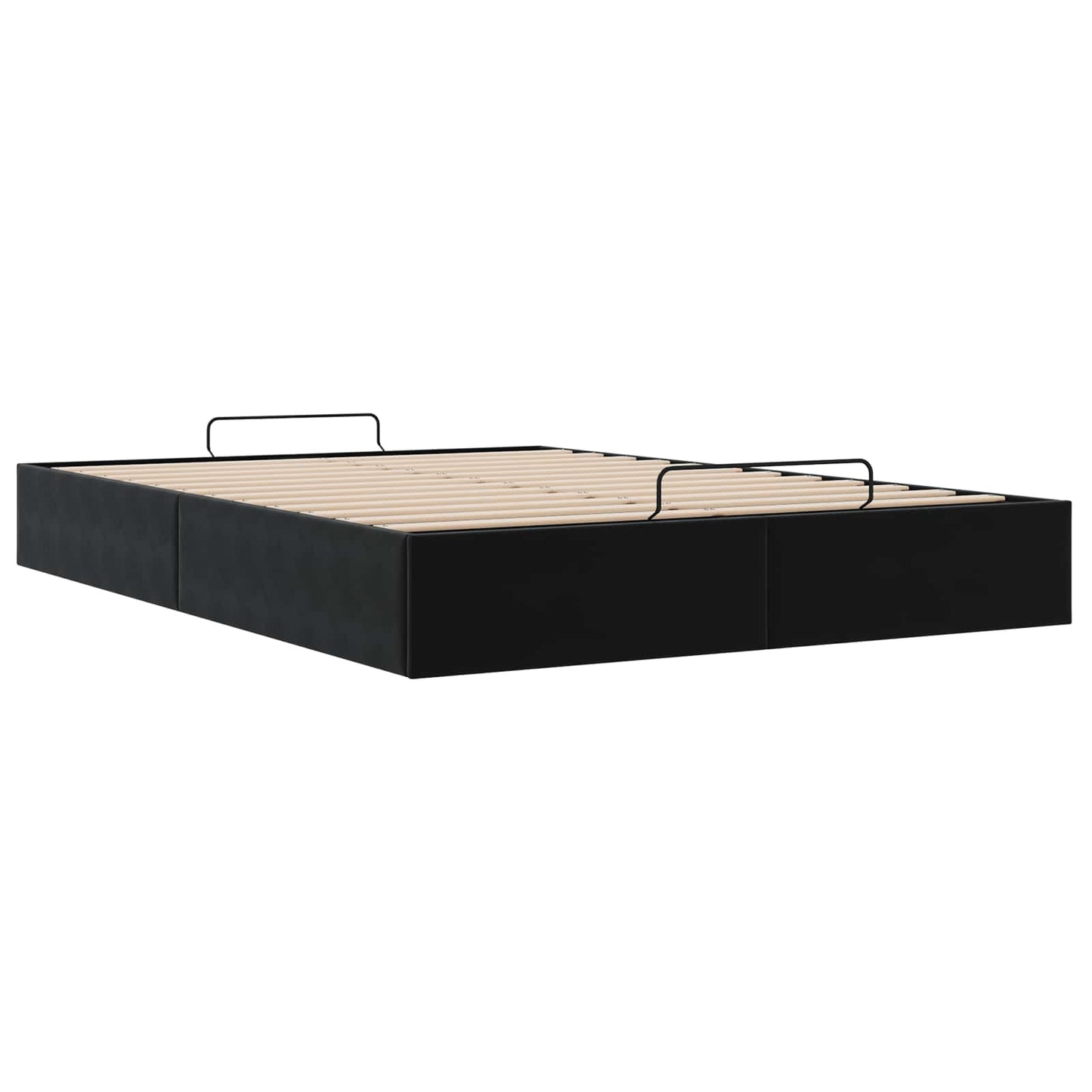 vidaXL Ottoman Bed Frame Black Queen Size Velvet