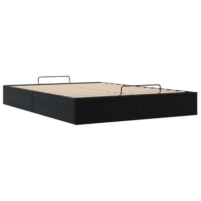 vidaXL Ottoman Bed Frame Black Queen Size Velvet