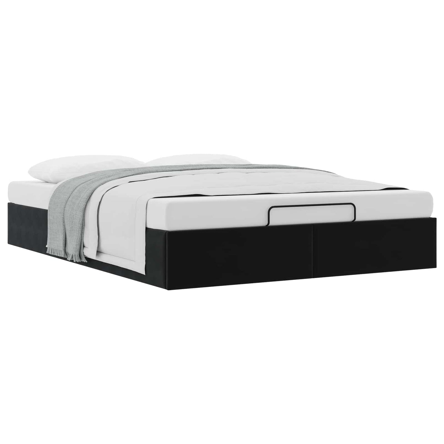 vidaXL Ottoman Bed Frame Black Queen Size Velvet