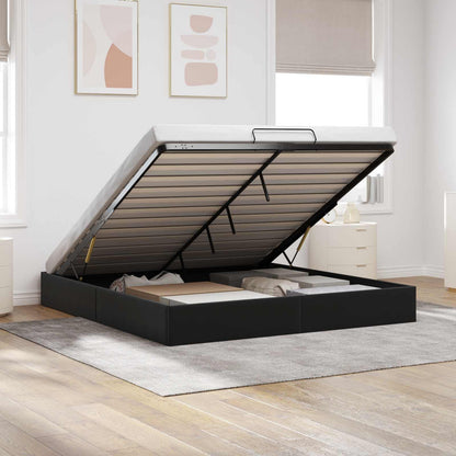 vidaXL Ottoman Bed Frame Black King Size Velvet