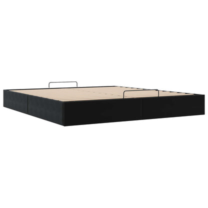 vidaXL Ottoman Bed Frame Black King Size Velvet