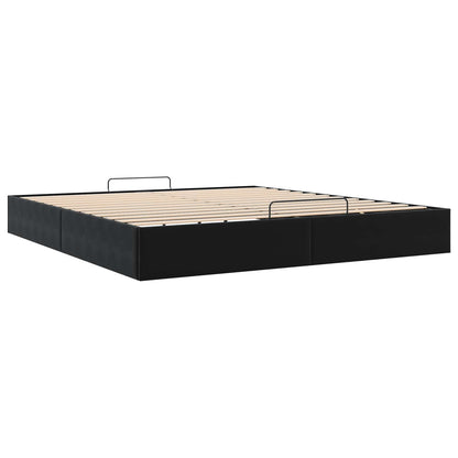 vidaXL Ottoman Bed Frame Black King Size Velvet