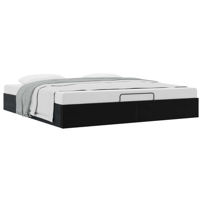 vidaXL Ottoman Bed Frame Black King Size Velvet