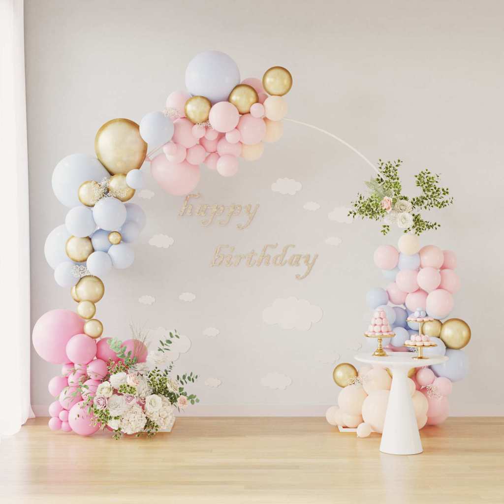 vidaXL Wedding Arch White 220 x 45 x 200 cm Steel