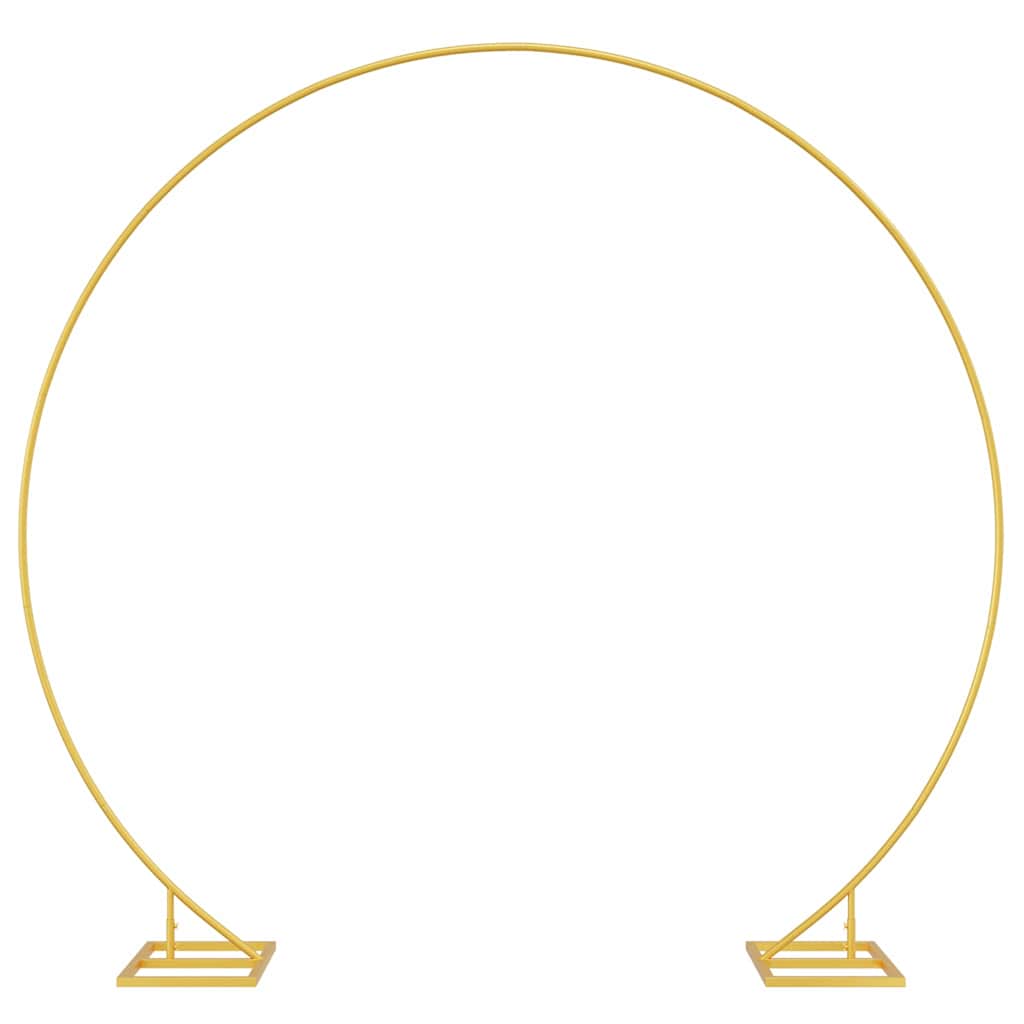 vidaXL Wedding Arch Gold 220 x 45 x 200 cm Steel