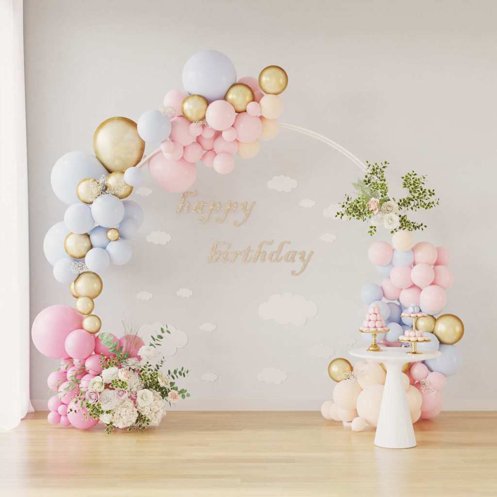 vidaXL Wedding Arch White 220 x 45 x 200 cm Steel