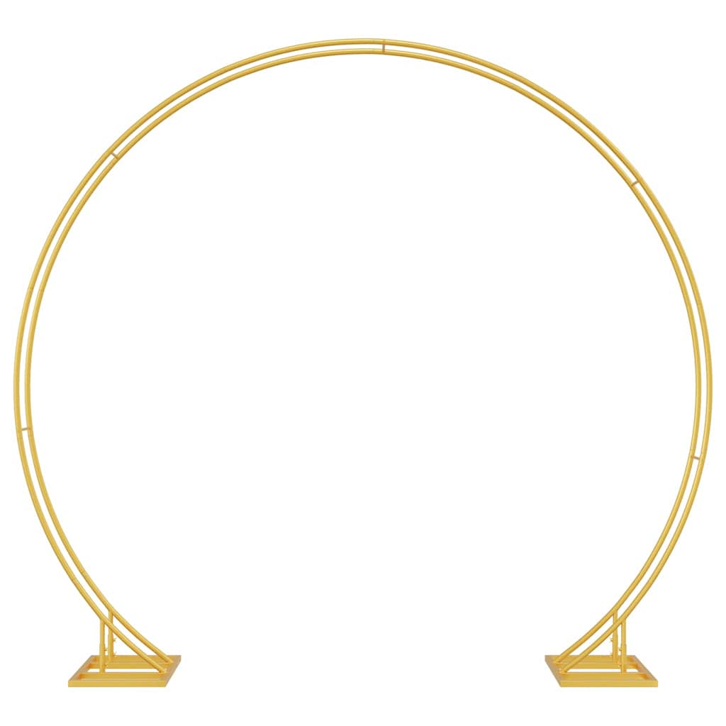 vidaXL Wedding Arch Gold 220 x 45 x 200 cm Steel