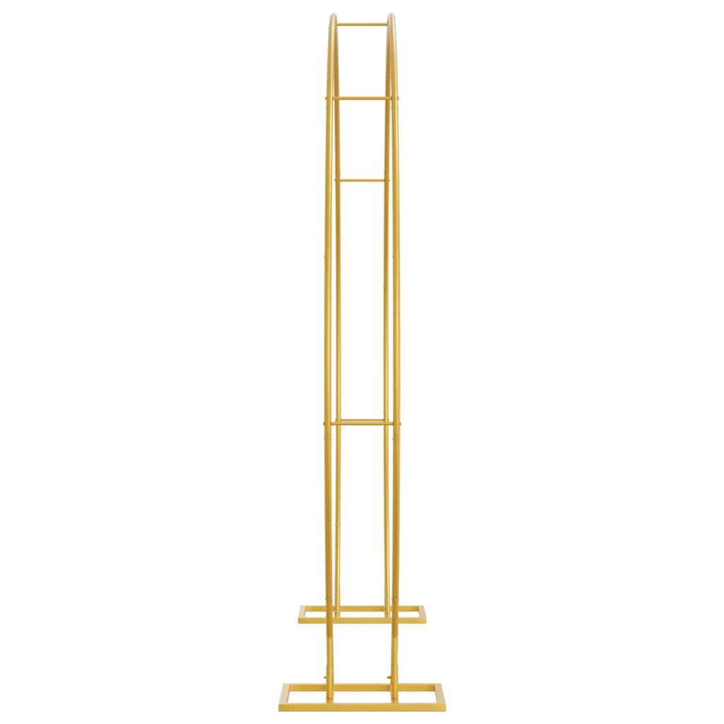 vidaXL Wedding Arch Gold 220 x 45 x 200 cm Steel
