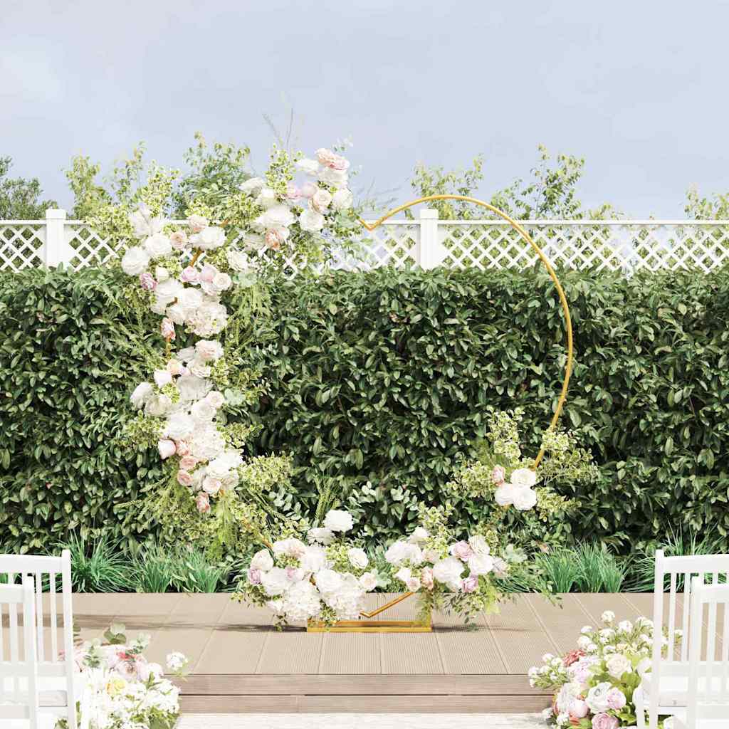 vidaXL Wedding Arch Gold 195 x 35 x 211 cm Steel