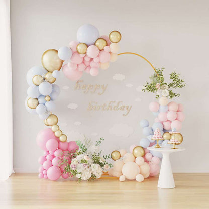 vidaXL Wedding Arch Gold 195 x 35 x 211 cm Steel