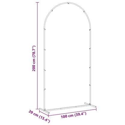 vidaXL Wedding Arch White 100 x 39 x 200 cm Steel