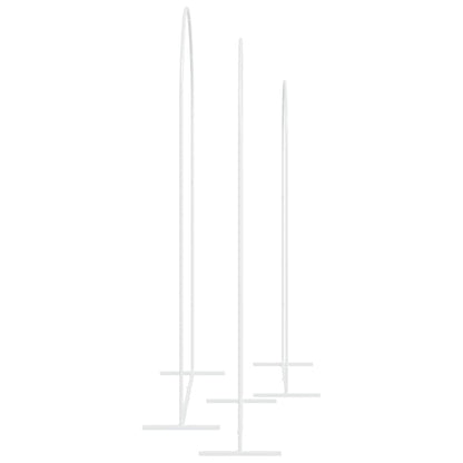 vidaXL Wedding Arch 3 pcs White Steel