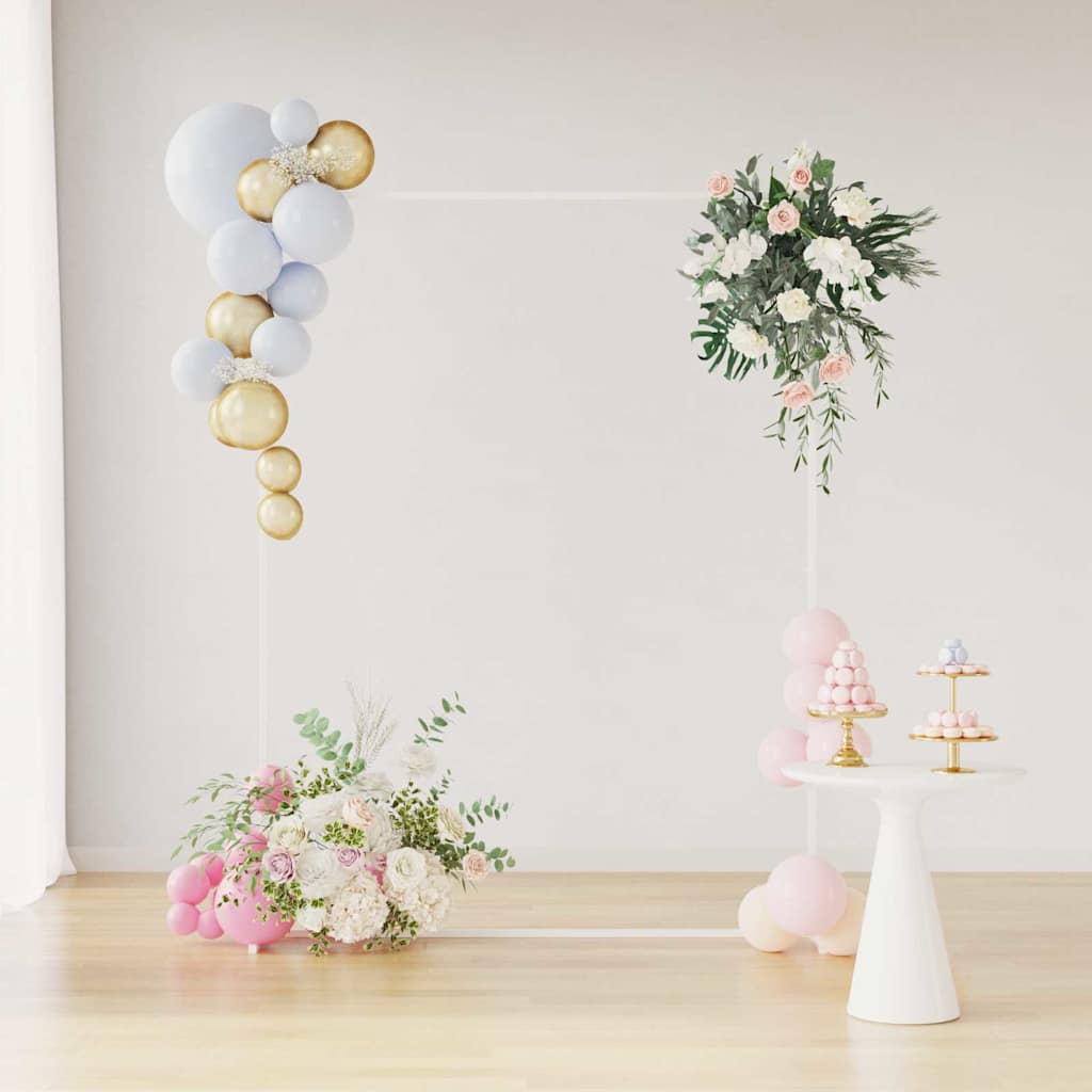 vidaXL Wedding Arch White 150 x 49.5 x 200 cm Steel