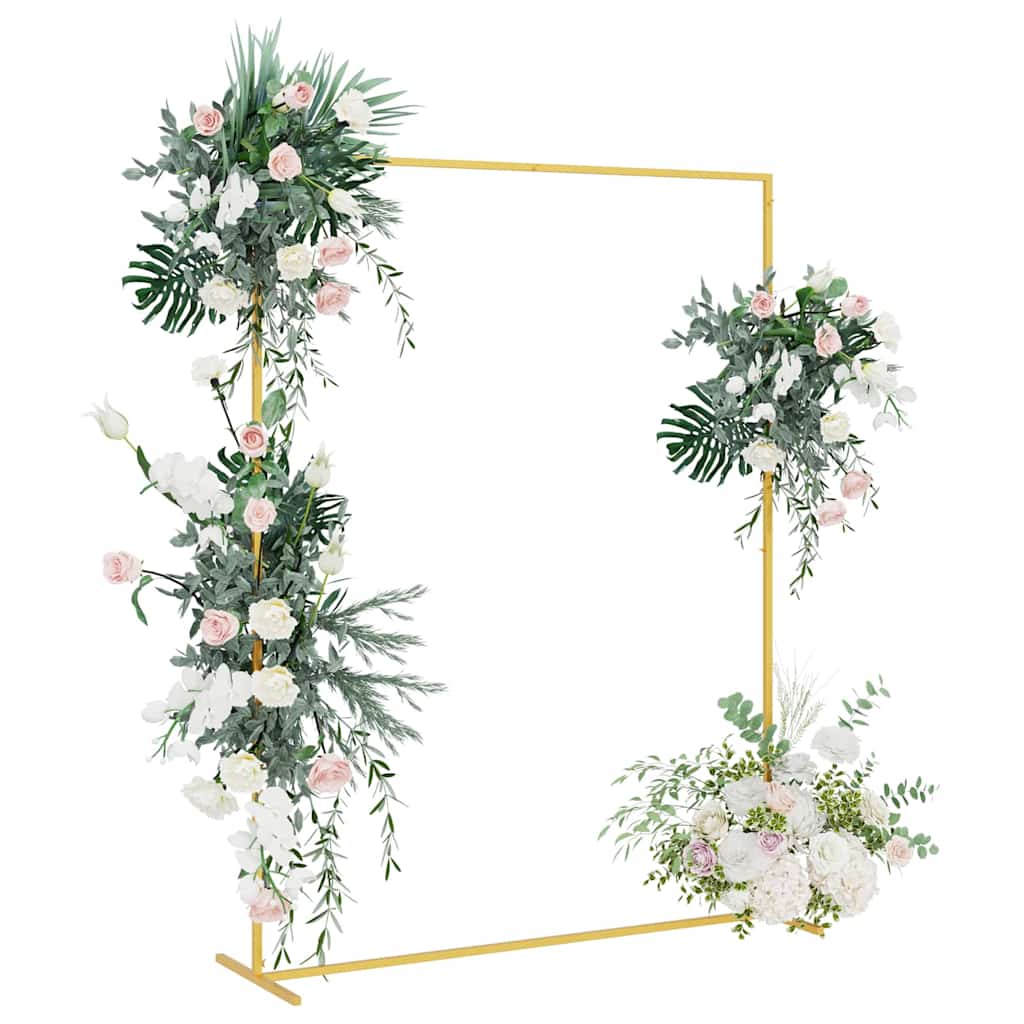 vidaXL Wedding Arch Gold 150 x 49.5 x 200 cm Steel