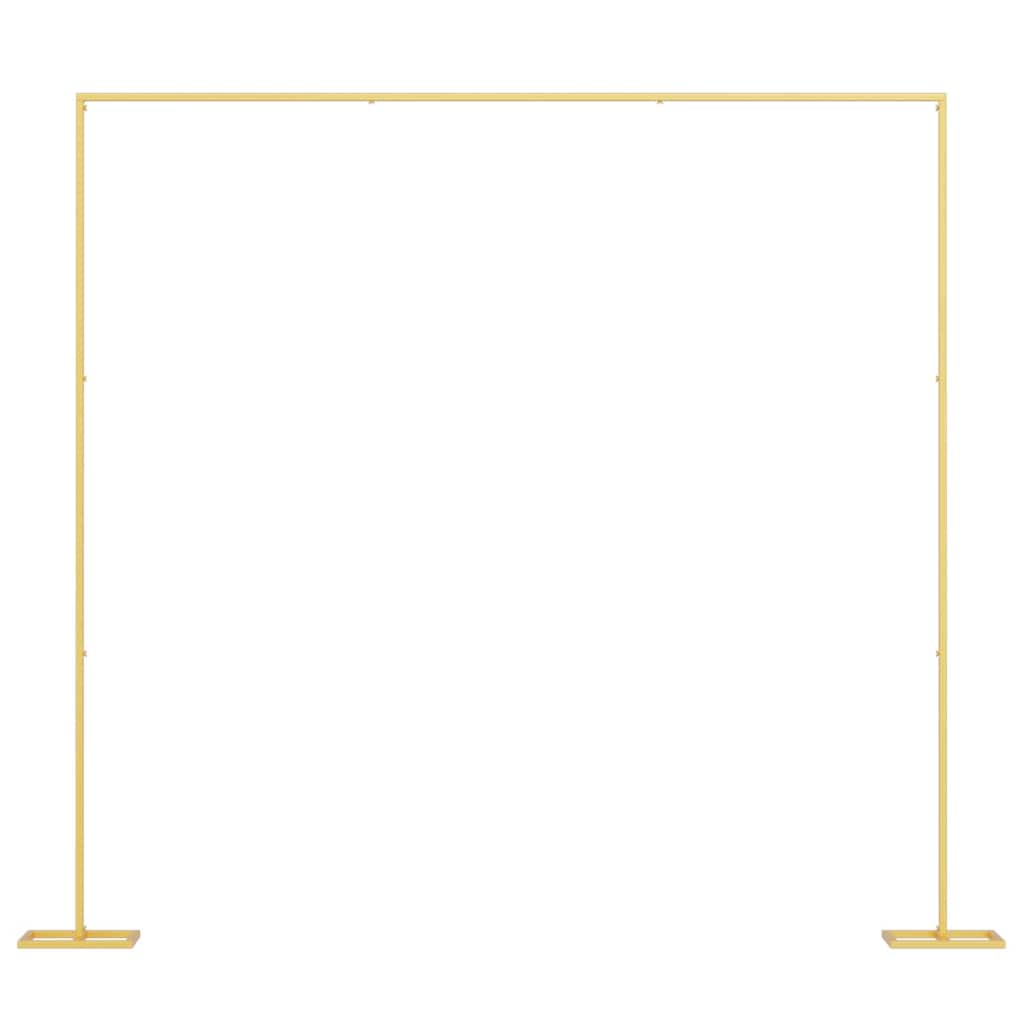vidaXL Wedding Arch Gold 338 x 35 x 300 cm Steel