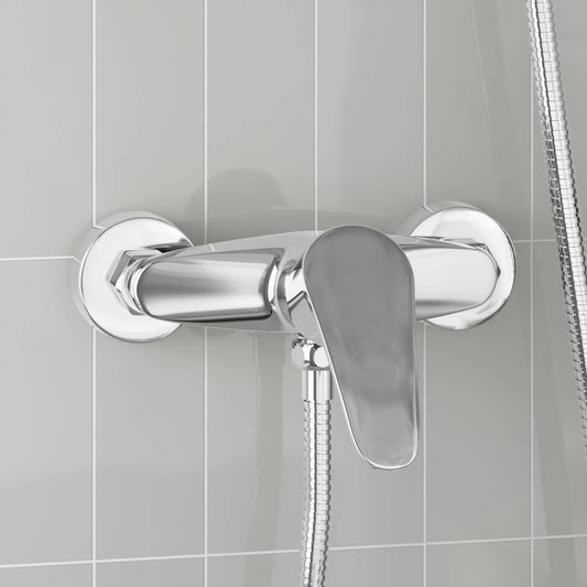 vidaXL Shower Mixer Tap Chrome G 1 / 2 inches