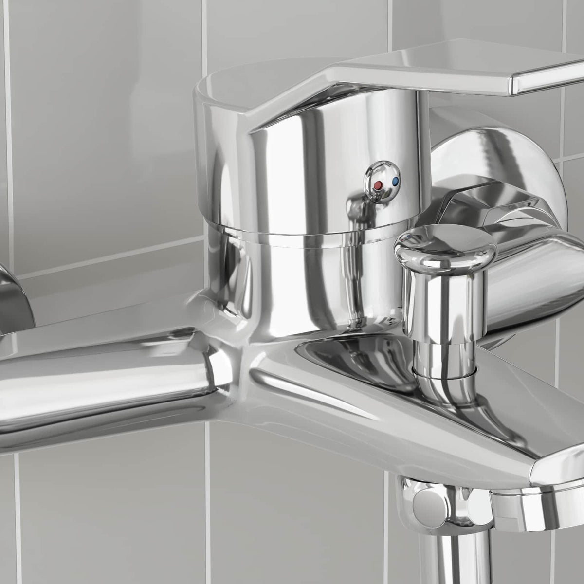 vidaXL Shower Mixer Tap Chrome G 1/2 inches