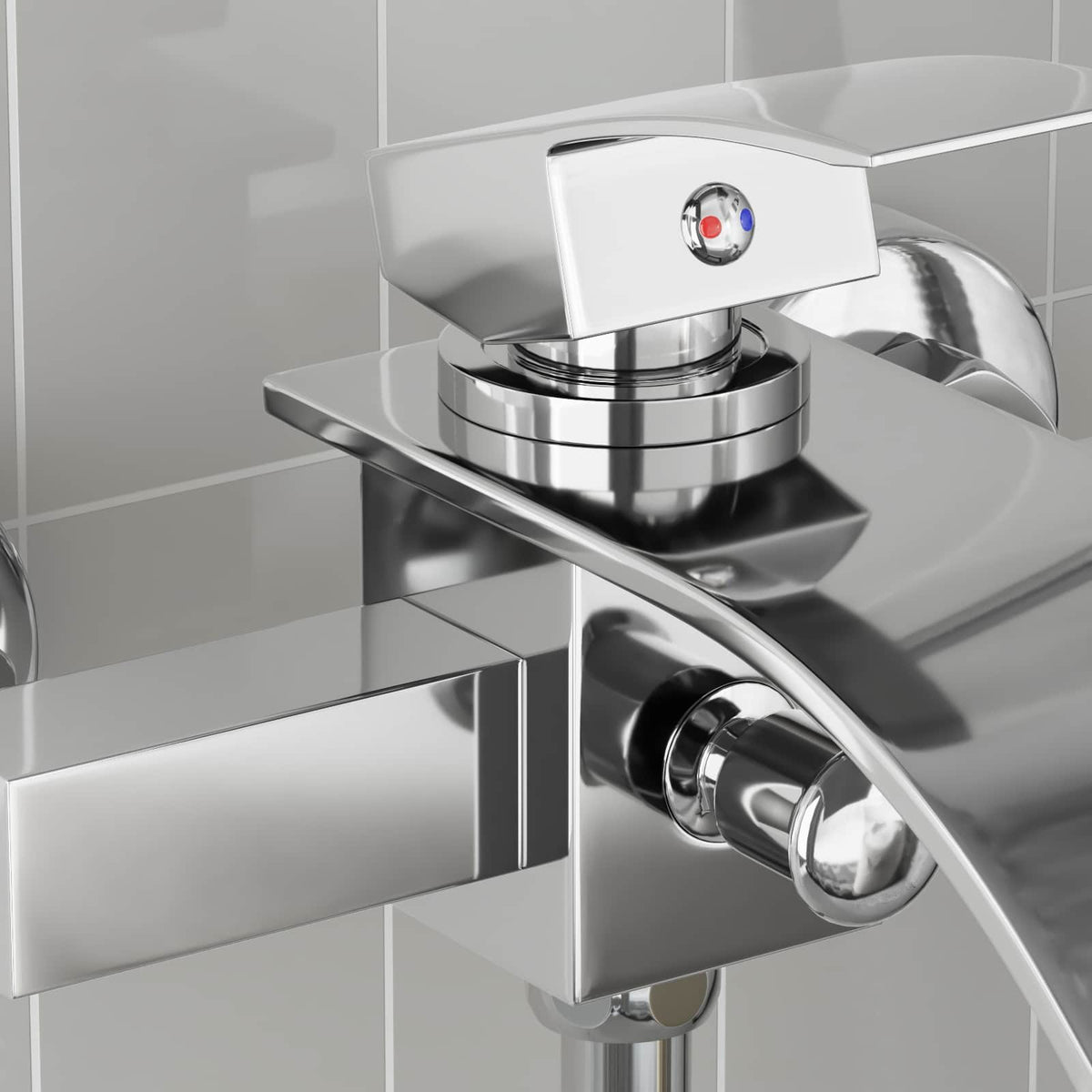 vidaXL Shower Mixer Tap Chrome G 1/2 inches