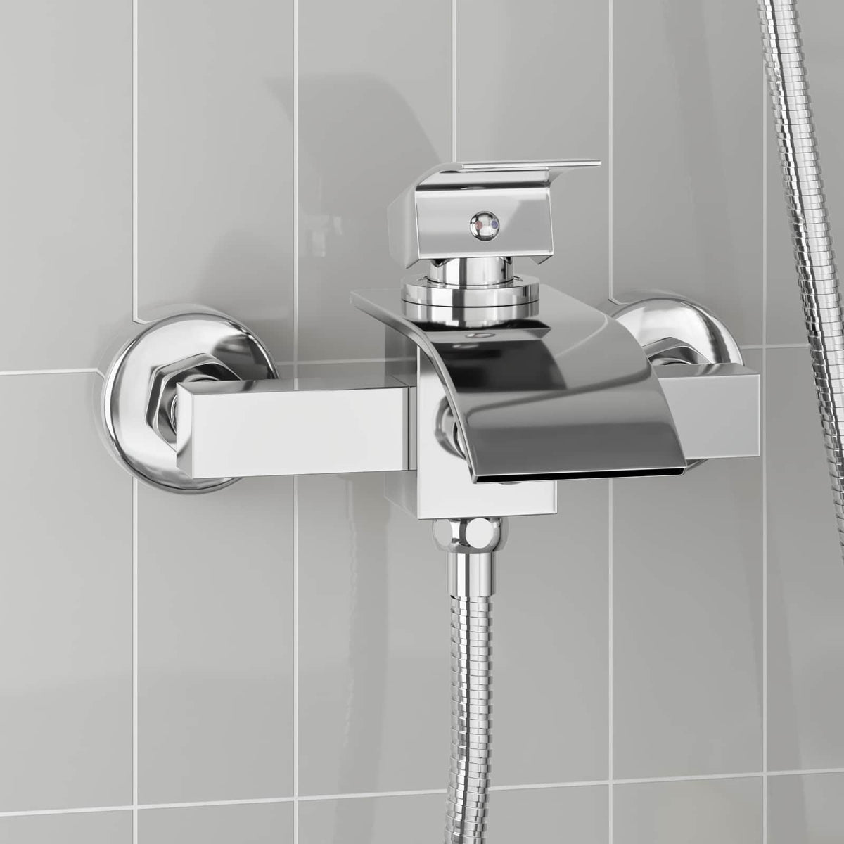 vidaXL Shower Mixer Tap Chrome G 1/2 inches