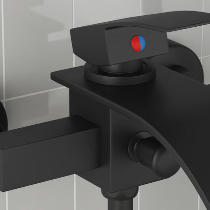 vidaXL Shower Mixer Tap Black G 1/2 inches