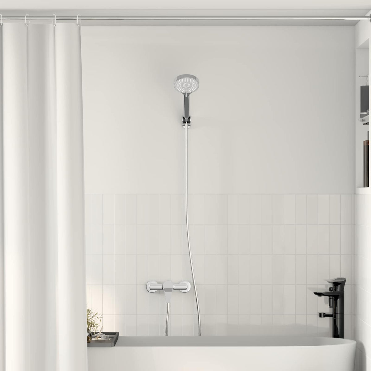 vidaXL Shower Head Set Chrome G 1 / 2 inches Brass