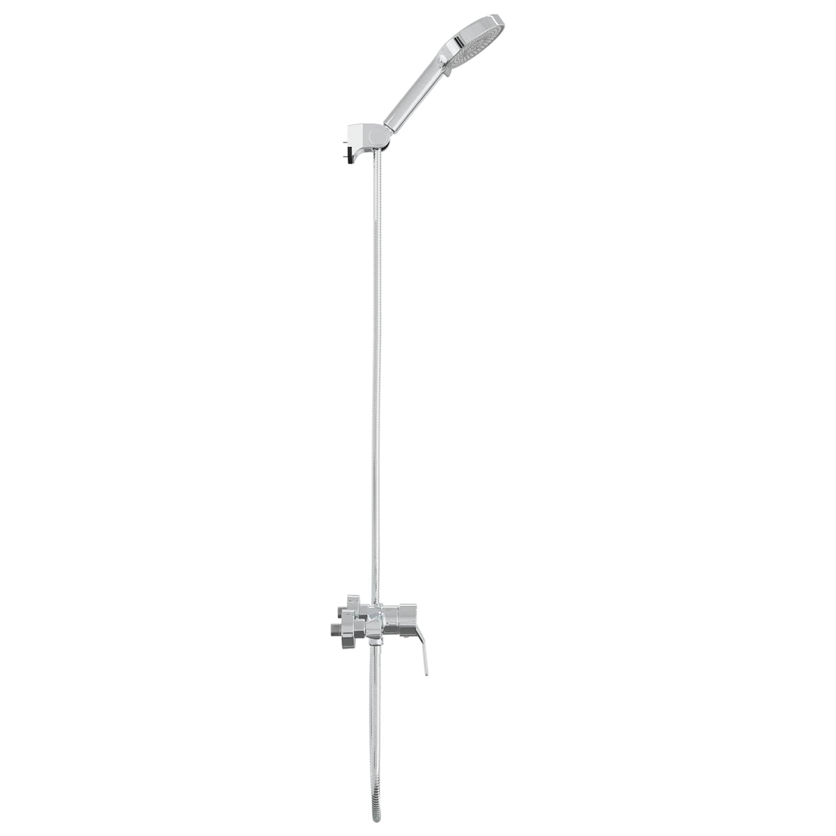 vidaXL Shower Head Set Chrome G 1 / 2 inches Brass