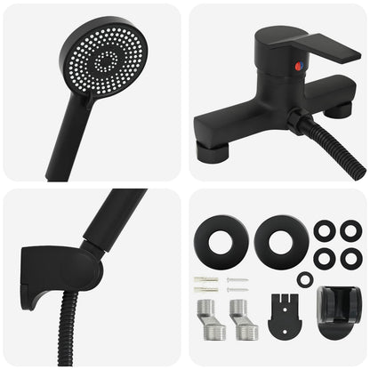 vidaXL Shower Head Set Black G 1 / 2 inches Brass