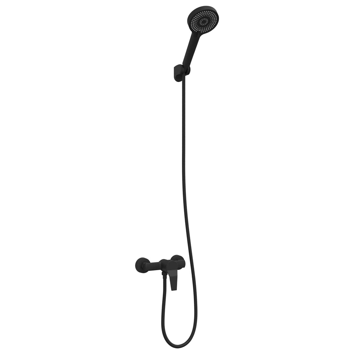 vidaXL Shower Head Set Black G 1 / 2 inches Brass
