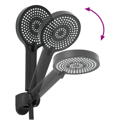 vidaXL Shower Head Set Black G 1 / 2 inches Brass