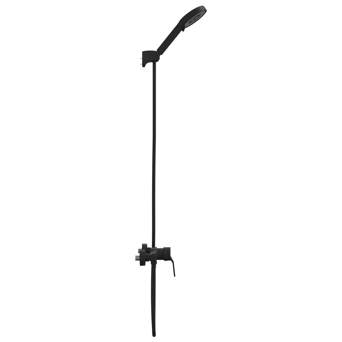 vidaXL Shower Head Set Black G 1 / 2 inches Brass