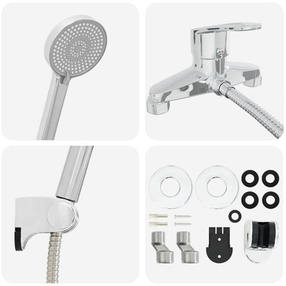 vidaXL Shower Head Set Chrome G 1 / 2 inches