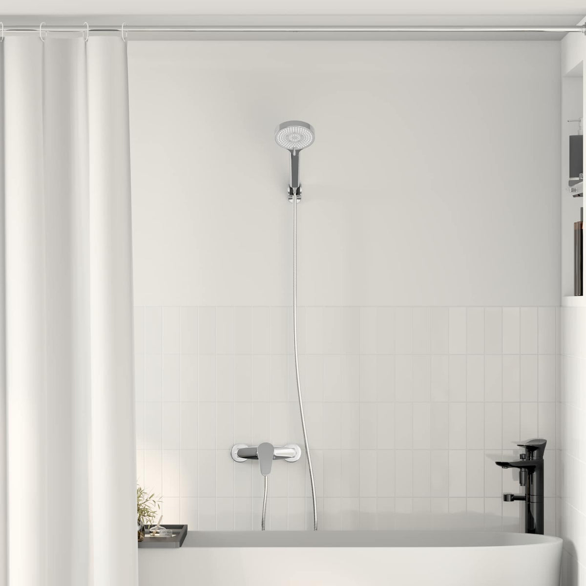 vidaXL Shower Head Set Chrome G 1 / 2 inches