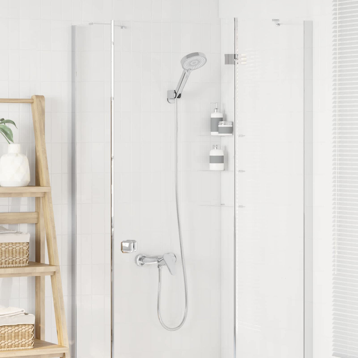 vidaXL Shower Head Set Chrome G 1 / 2 inches